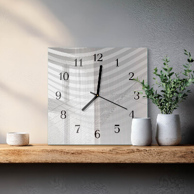 Quadratische wanduhr Abstrakte Linien