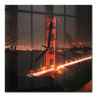 Quadratische wanduhr modern Brücke