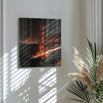 Quadratische wanduhr modern Brücke