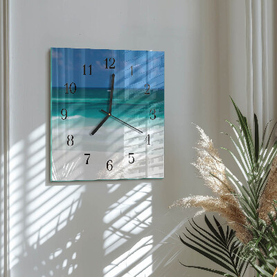 Moderne wanduhr quadratisch Strand Meer