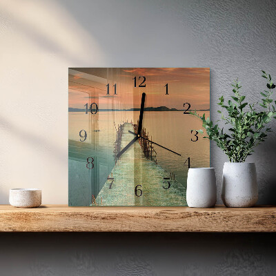 Quadratische wanduhr modern Netzwerk