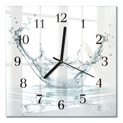 Glasuhr quadratisch Wasser