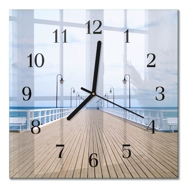 Wanduhr mit motiv quadratisch Pier
