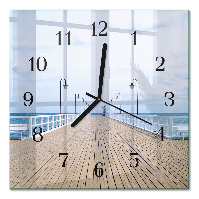 Wanduhr mit motiv quadratisch Pier
