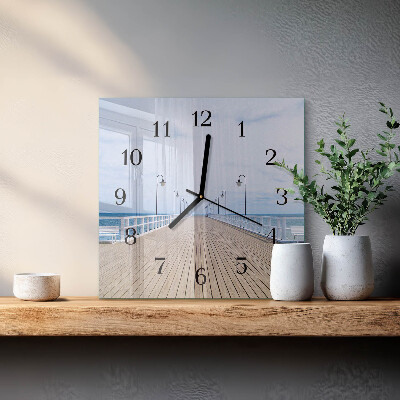 Wanduhr mit motiv quadratisch Pier