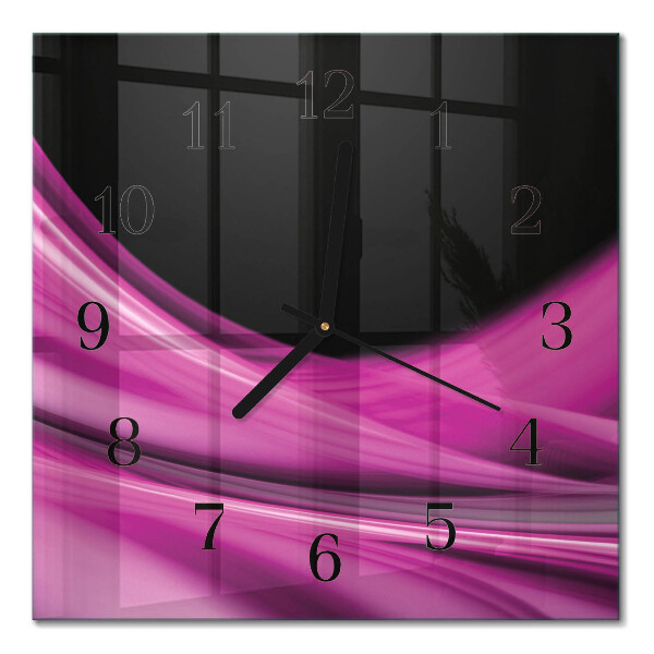 Quadratische wanduhr modern Abstrakte Linien
