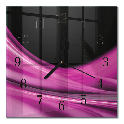 Quadratische wanduhr modern Abstrakte Linien