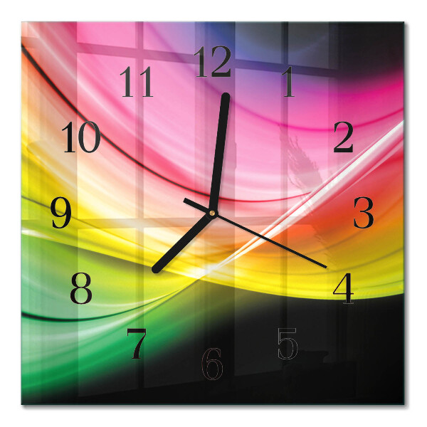 Wanduhr mit motiv quadratisch Abstrakte Linien