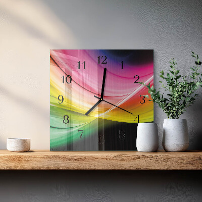 Wanduhr mit motiv quadratisch Abstrakte Linien