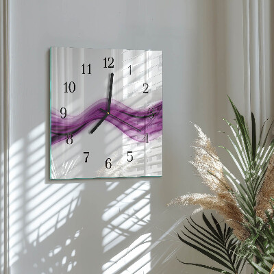 Quadratische wanduhr modern Abstrakte Linien