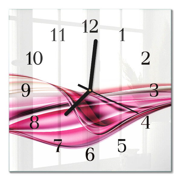 Quadratische wanduhr Abstrakte Linien