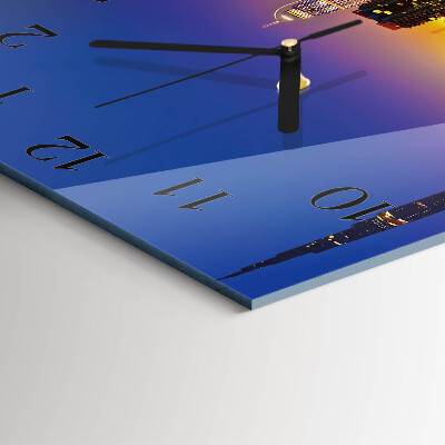 Moderne wanduhr quadratisch Dubai Horizon