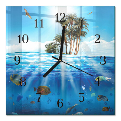 Quadratische wanduhr modern Fischinsel