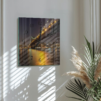 Wanduhr mit motiv quadratisch Die Brücke am Horizont