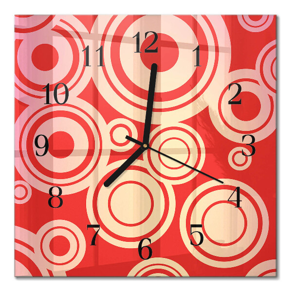 Quadratische wanduhr modern Rote Felgen