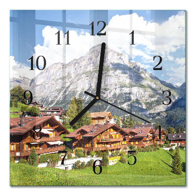 Moderne wanduhr quadratisch Gebirge