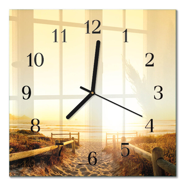 Moderne wanduhr quadratisch Strandweg
