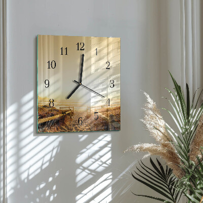 Moderne wanduhr quadratisch Strandweg