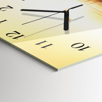 Moderne wanduhr quadratisch Strandweg