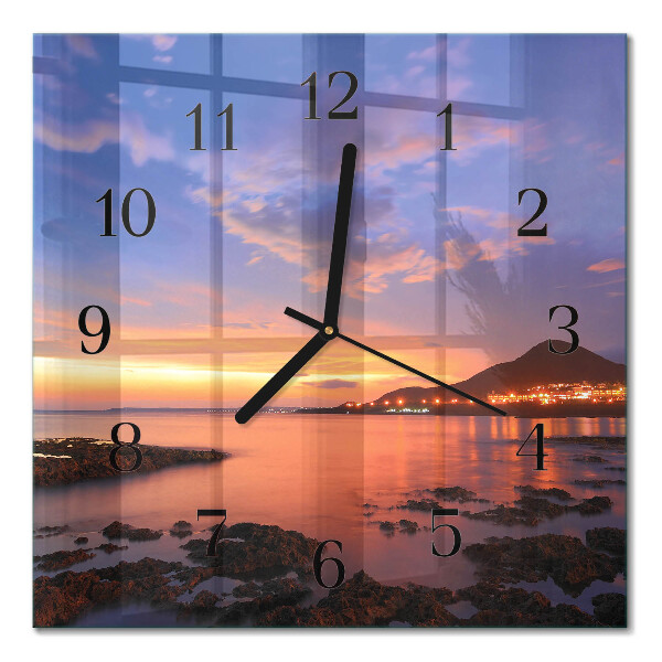 Quadratische wanduhr Sea Island