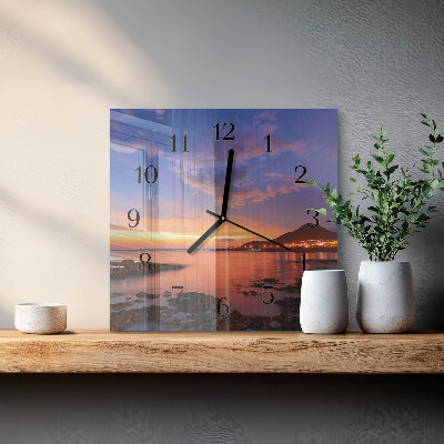 Quadratische wanduhr Sea Island