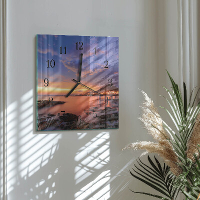 Quadratische wanduhr Sea Island