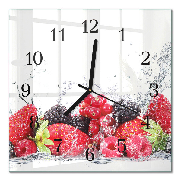 Moderne wanduhr quadratisch Obst