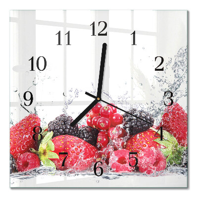 Moderne wanduhr quadratisch Obst
