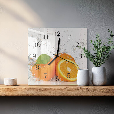 Wanduhr mit motiv quadratisch Orangen