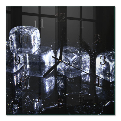 Quadratische wanduhr modern Eiswürfel