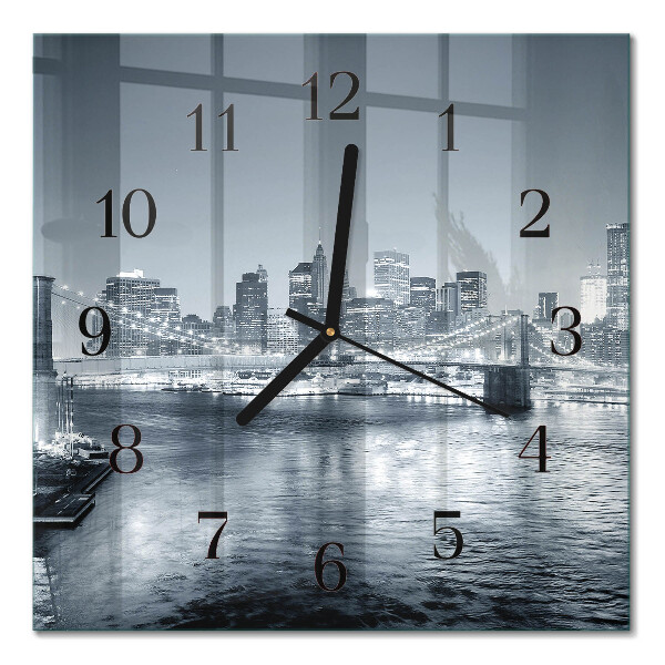Quadratische wanduhr modern Nachthorizont