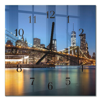 Moderne wanduhr quadratisch Horizontale Brücke
