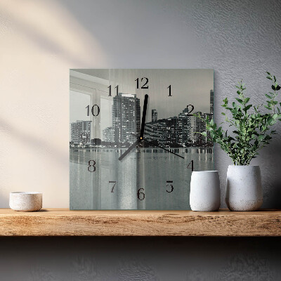 Quadratische wanduhr Horizont