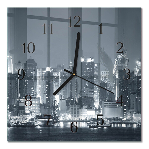 Moderne wanduhr quadratisch Nachthorizont