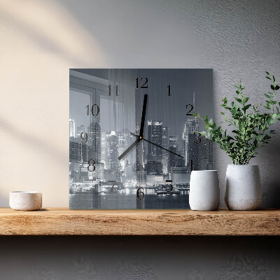 Moderne wanduhr quadratisch Nachthorizont
