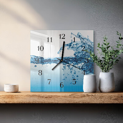 Quadratische wanduhr modern Wasser