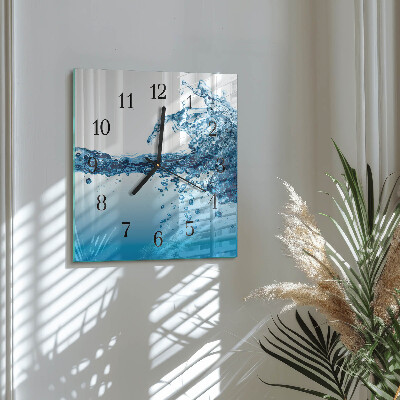 Quadratische wanduhr modern Wasser
