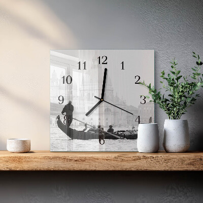 Quadratische wanduhr modern Venezianisches Boot