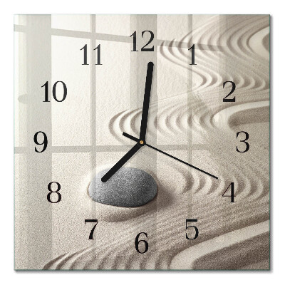 Quadratische wanduhr Steinsand
