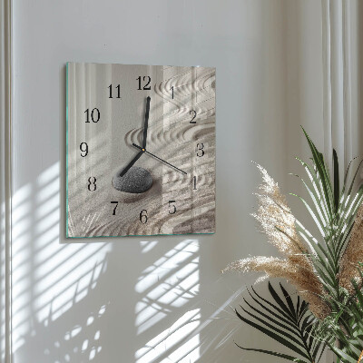 Quadratische wanduhr Steinsand