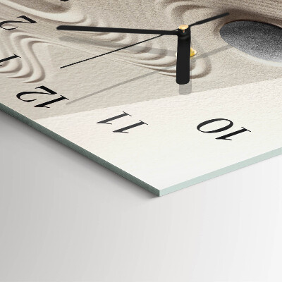 Quadratische wanduhr Steinsand
