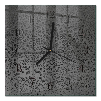 Quadratische wanduhr modern Wassertropfen