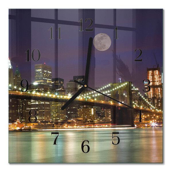 Moderne wanduhr quadratisch Horizontale Brücke