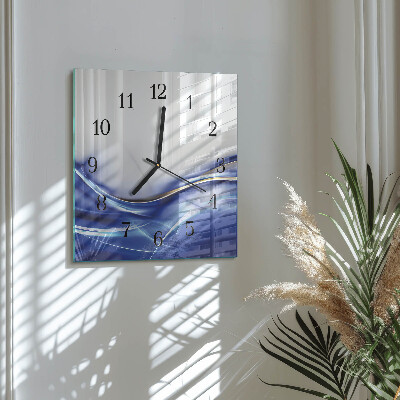 Wanduhr mit motiv quadratisch Abstrakte Linien