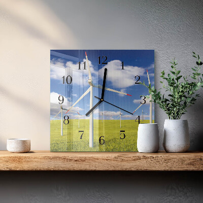 Quadratische wanduhr modern Windpark