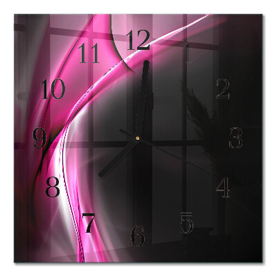 Glasuhr quadratisch Abstrakte Linien