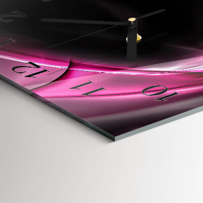 Glasuhr quadratisch Abstrakte Linien