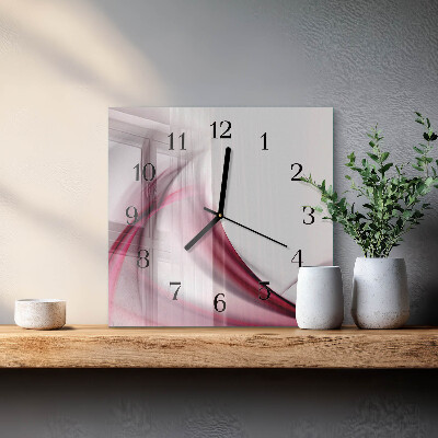 Quadratische wanduhr modern Abstrakte Linien