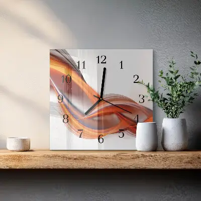 Quadratische wanduhr modern Abstrakter Rauch