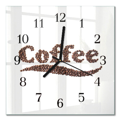Wanduhr mit motiv quadratisch Kaffee 